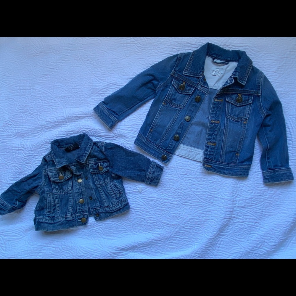 Denim jean jackets sister coordinating matching